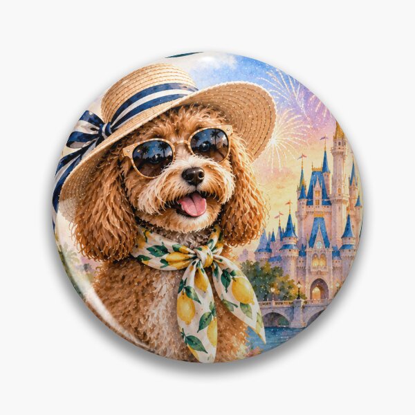 Item preview, Florida Cockapoo Dog Poster Whimsical Watercolor designed and sold by TravelMarvel.