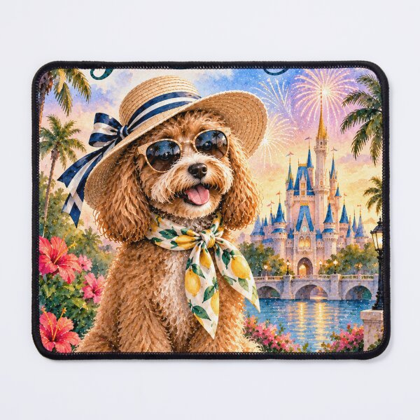 Item preview, Florida Cockapoo Dog Poster Whimsical Watercolor  designed and sold by TravelMarvel.