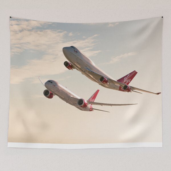 Item preview, Virgin Atlantic 747 And 787 Formation Illustration  designed and sold by Skyframe Aviation.