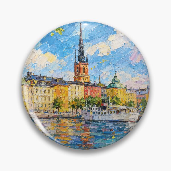 Item preview, A painting of Stockholm, Sweden – A Beautiful city in Europe. designed and sold by GalleryKauffeld.