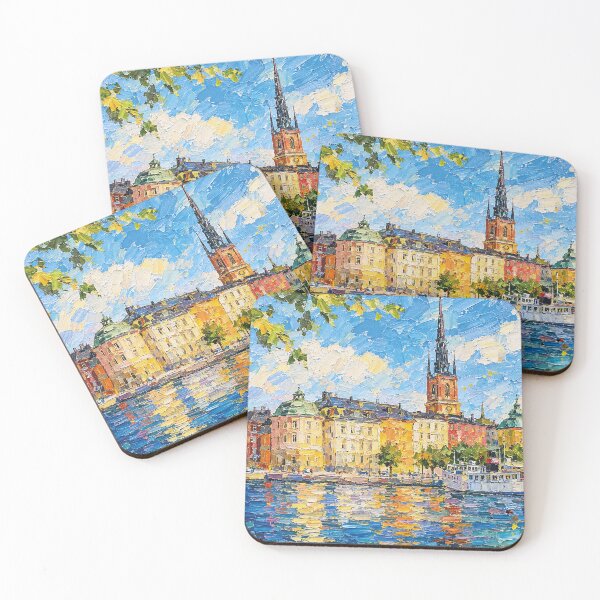 Item preview, A painting of Stockholm, Sweden – A Beautiful city in Europe. designed and sold by GalleryKauffeld.
