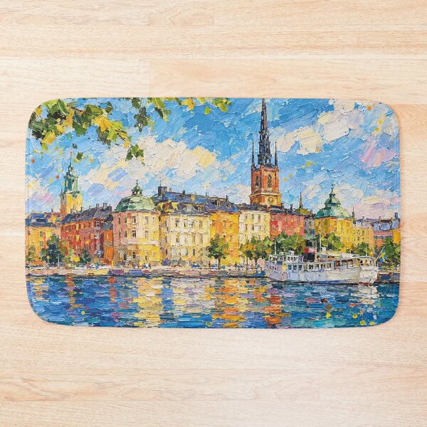 Item preview, A painting of Stockholm, Sweden – A Beautiful city in Europe. designed and sold by GalleryKauffeld.