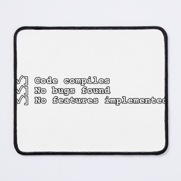 Item preview, 0 Bugs, 0 Features – Funny Programmer ASCII Code designed and sold by Delphiction.