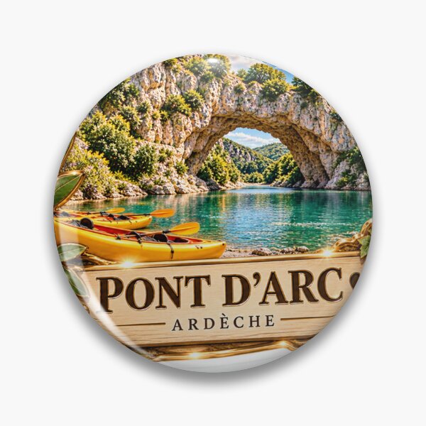 Item preview, Pont d'Arc Ardèche Vintage Travel Sticker – Retro French Riviera Adventure Design designed and sold by AstraDrip Studio.