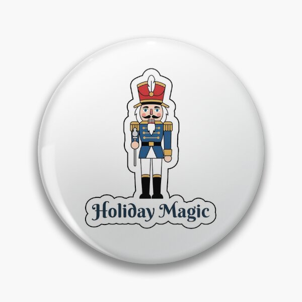 Item preview, Holiday Magic Nutcracker - Cute Christmas Soldier Typography Sticker designed and sold by SimpleP.