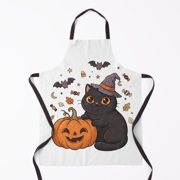Item preview, Cute Halloween Black Cat & Pumpkin / Cat in Pumpkin / Kawaii Cat designed and sold by VibranPalette.