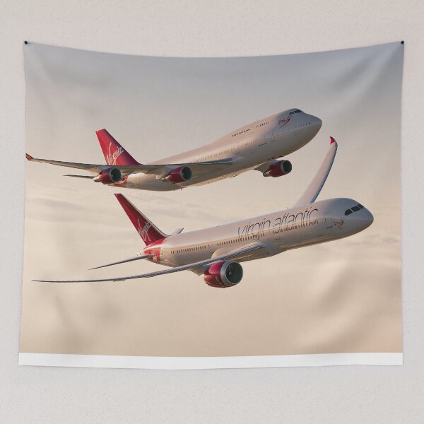 Item preview, Virgin Atlantic Wings Through The Clouds Aviation Illustration  designed and sold by Skyframe Aviation.