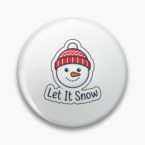 Item preview, Let It Snow Snowman Head - Winter Typography Sticker designed and sold by SimpleP.