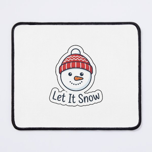 Item preview, Let It Snow Snowman Head - Winter Typography Sticker designed and sold by SimpleP.