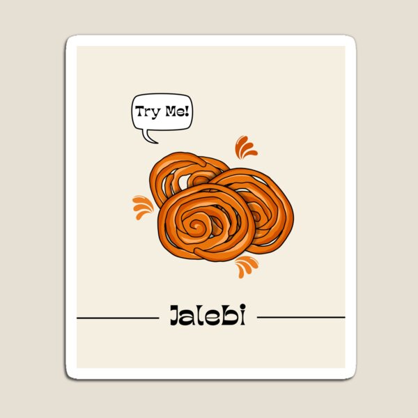 Item preview, Jalebi Try Me Funny Indian Sweet Food Lover Desi Dessert Design designed and sold by PRFashions.