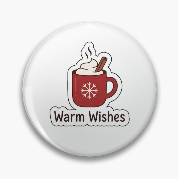 Item preview, Warm Wishes Hot Cocoa - Cute Christmas Mug Typography Sticker designed and sold by SimpleP.