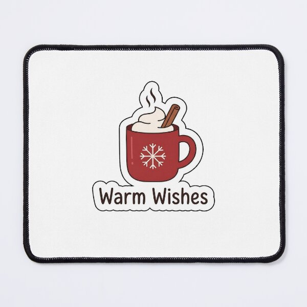 Item preview, Warm Wishes Hot Cocoa - Cute Christmas Mug Typography Sticker designed and sold by SimpleP.