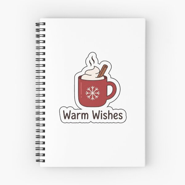 Item preview, Warm Wishes Hot Cocoa - Cute Christmas Mug Typography Sticker designed and sold by SimpleP.