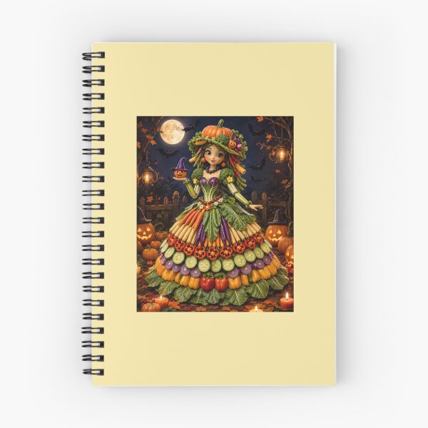 Item preview, Halloween Vegetable Princess – Cute Veggie Queen in Spooky Garden designed and sold by vinothmech53.