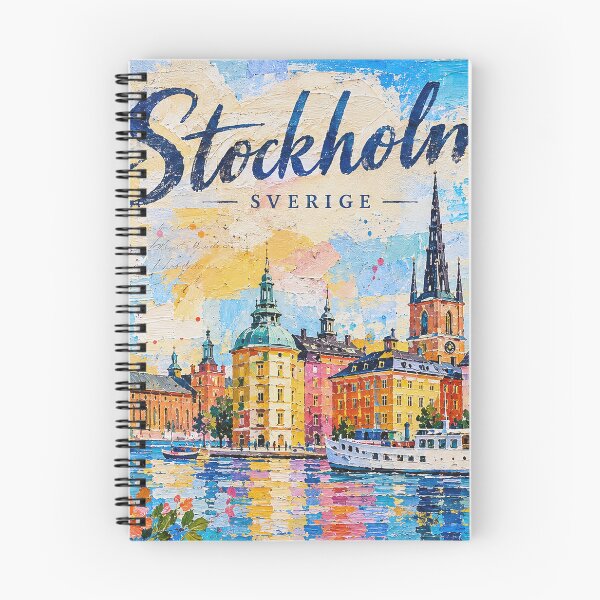 Item preview, Stockholm Postcard painting, Sweden – A Beautiful city in Europe. designed and sold by GalleryKauffeld.