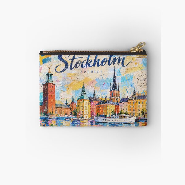 Item preview, Stockholm Postcard painting, Sweden – A Beautiful city in Europe. designed and sold by GalleryKauffeld.