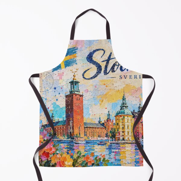 Item preview, Stockholm Postcard painting, Sweden – A Beautiful city in Europe. designed and sold by GalleryKauffeld.