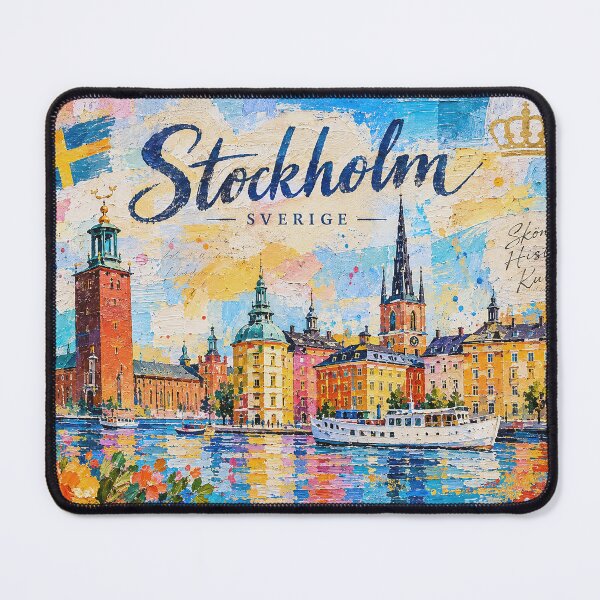 Item preview, Stockholm Postcard painting, Sweden – A Beautiful city in Europe. designed and sold by GalleryKauffeld.