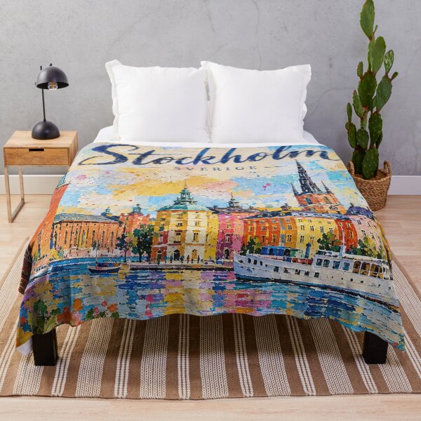 Item preview, Stockholm Postcard painting, Sweden – A Beautiful city in Europe. designed and sold by GalleryKauffeld.