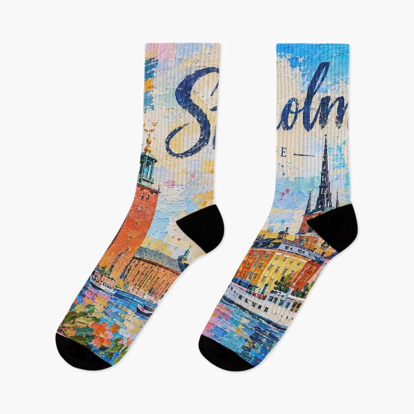 Item preview, Stockholm Postcard painting, Sweden – A Beautiful city in Europe. designed and sold by GalleryKauffeld.