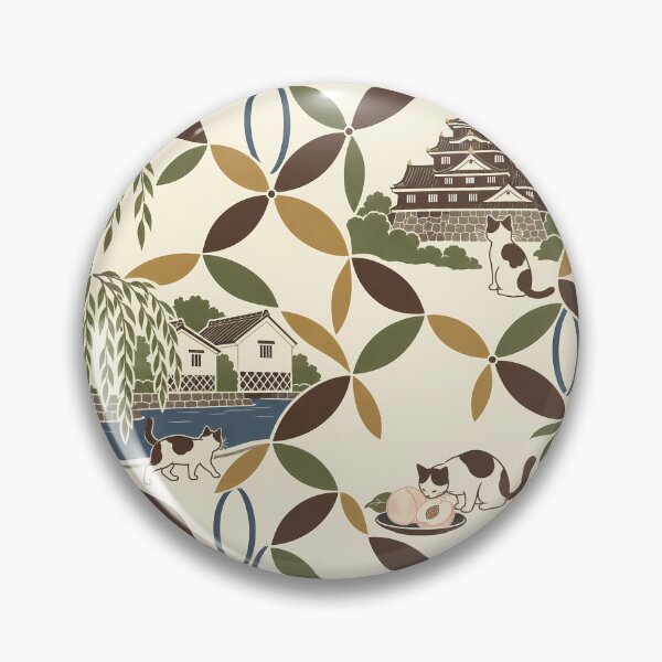 Item preview, Okayama Cats Japanese Pattern designed and sold by DAYAMA Japan.