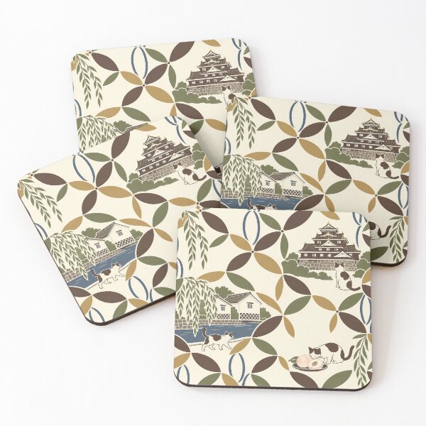 Item preview, Okayama Cats Japanese Pattern designed and sold by DAYAMA Japan.