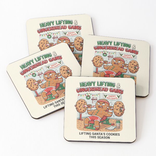 Item preview, Heavy Lifting And Gingerbread Gains Funny Gym Christmas designed and sold by SmartPuns.