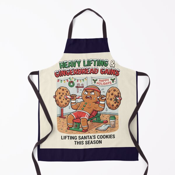Item preview, Heavy Lifting And Gingerbread Gains Funny Gym Christmas designed and sold by SmartPuns.