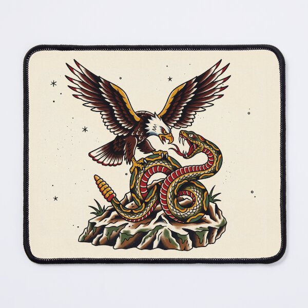 Item preview, Eagle vs Snake American Traditional Tattoo Flash designed and sold by colourhaus.