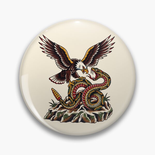 Item preview, Eagle vs Snake American Traditional Tattoo Flash designed and sold by colourhaus.