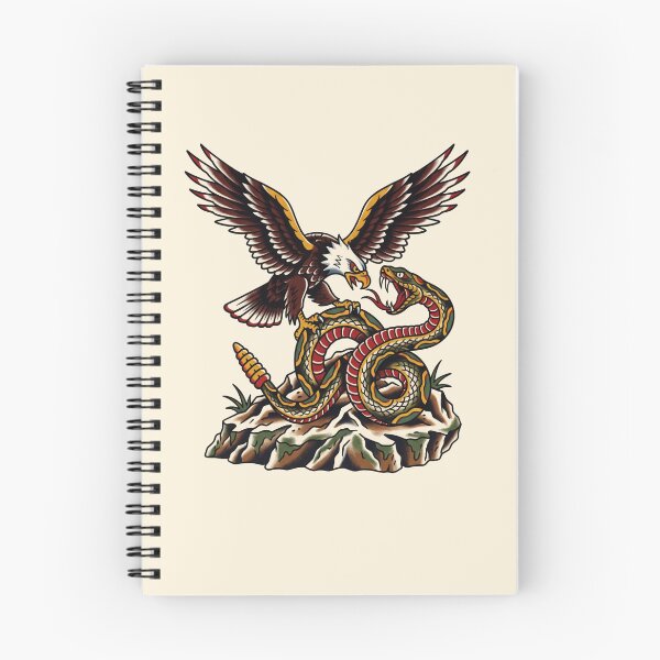 Item preview, Eagle vs Snake American Traditional Tattoo Flash designed and sold by colourhaus.