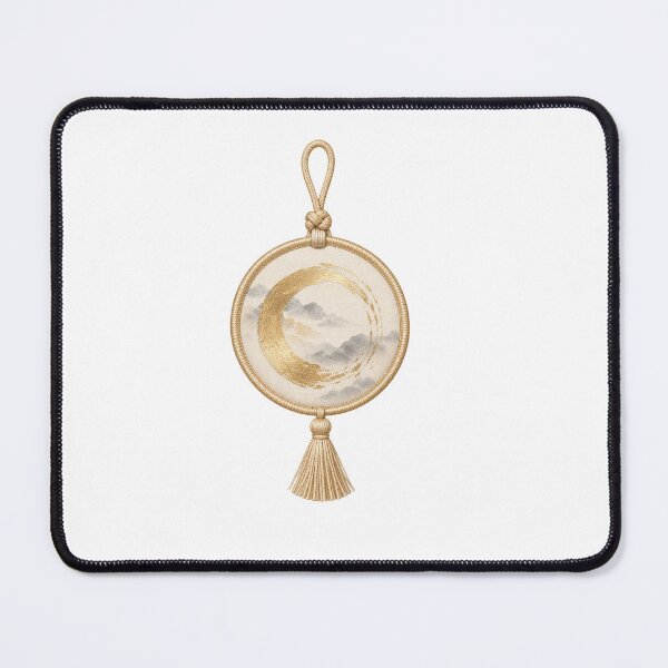 Item preview, Golden Enso Japanese Omamori Style Charm Motif designed and sold by LuminaKage.