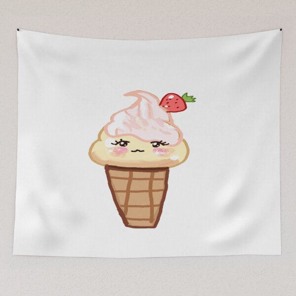 Item preview, Cute Sweet Cream Strawberry Ice Cream  designed and sold by Rainbowland123.