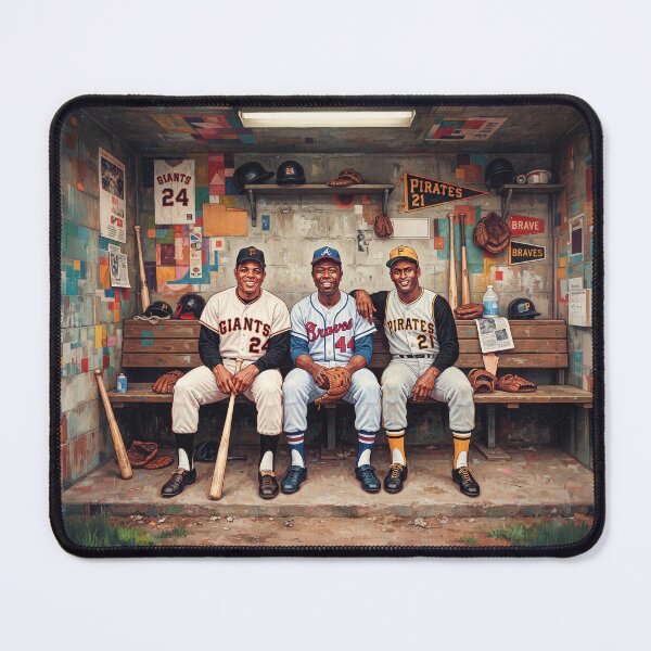 Item preview, Mays Aaron Clemente Baseball's All Star Trio designed and sold by Home Decor Art.