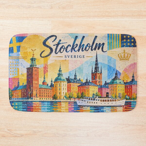 Item preview, A painting of Stockholm, Sweden – A Beautiful city in Europe. designed and sold by GalleryKauffeld.