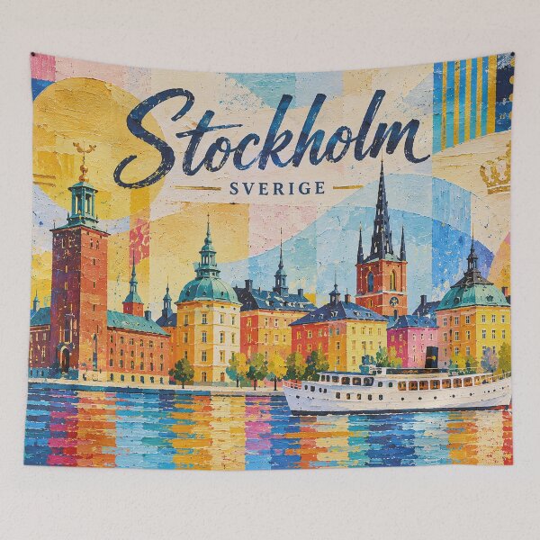 Item preview, A painting of Stockholm, Sweden – A Beautiful city in Europe. designed and sold by GalleryKauffeld.