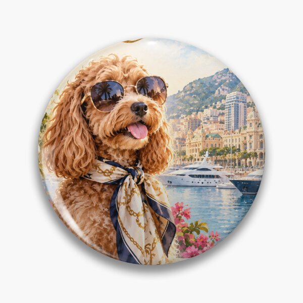 Item preview, Monaco Cockapoo Dog Poster Whimsical Watercolor designed and sold by TravelMarvel.