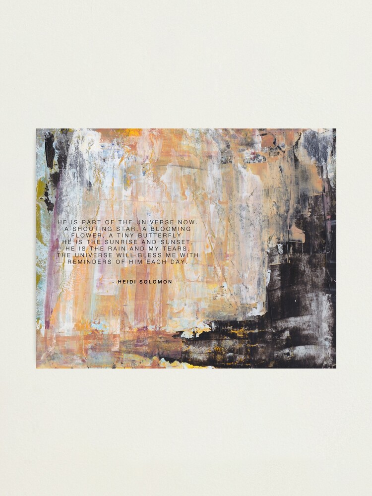 Alternate view of He is a part of the universe now, a shooting star Photographic Print