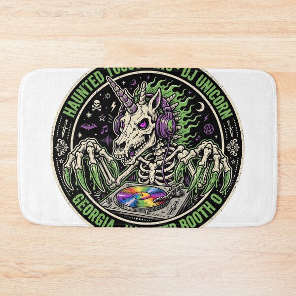 Item preview, Haunted DJ Unicorn Skull Turntable | Dark Cyberpunk Horror Graphic designed and sold by TOCOCLAWS.