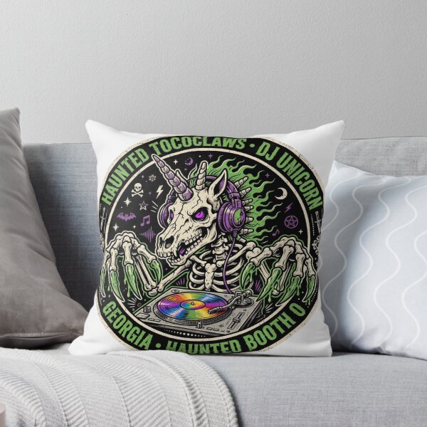 Item preview, Haunted DJ Unicorn Skull Turntable | Dark Cyberpunk Horror Graphic designed and sold by TOCOCLAWS.