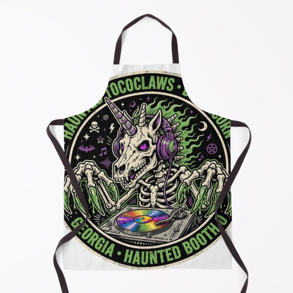 Item preview, Haunted DJ Unicorn Skull Turntable | Dark Cyberpunk Horror Graphic designed and sold by TOCOCLAWS.