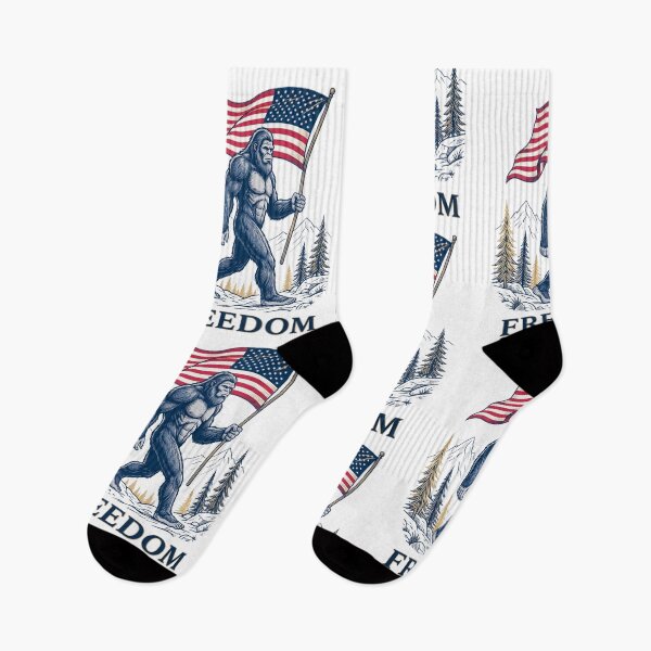 Item preview, Bigfoot American Flag Freedom Patriotic Sasquatch USA Mountain Forest Cryptid Fourth Of July Independence Day Outdoor Design designed and sold by 519xdesign.