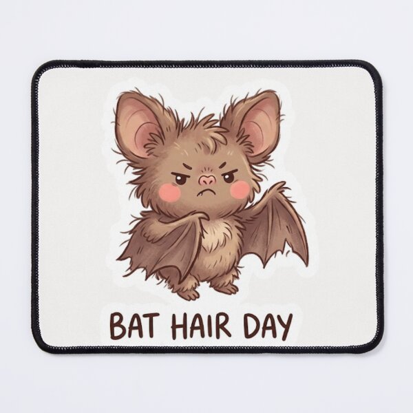 Item preview, Bat Hair Day Cute Halloween Bat Sticker designed and sold by Cerys-GS.