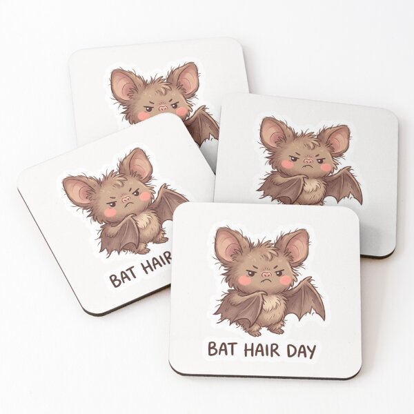 Item preview, Bat Hair Day Cute Halloween Bat Sticker designed and sold by Cerys-GS.