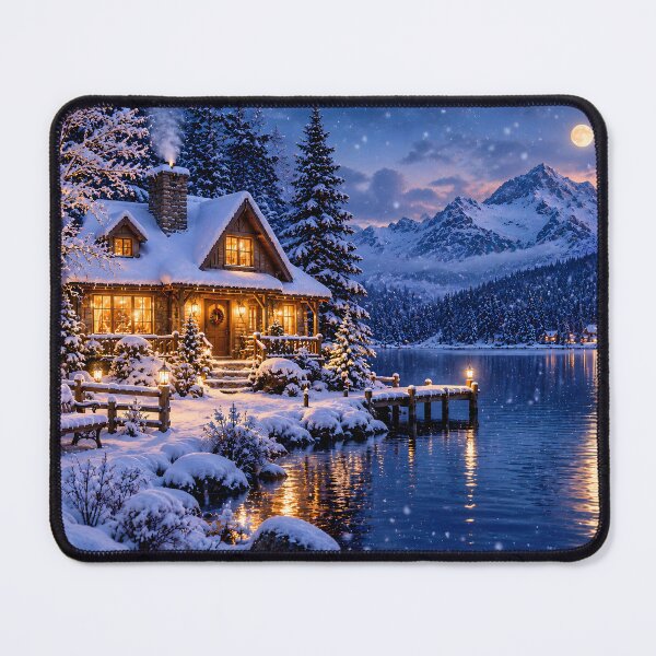 Item preview, Cozy Winter Cabin by Mountain Lake designed and sold by MagicCrystal.