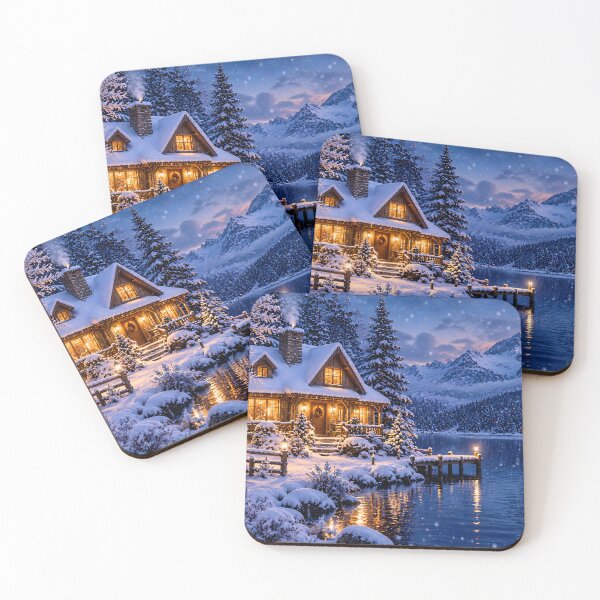 Item preview, Cozy Winter Cabin by Mountain Lake designed and sold by MagicCrystal.
