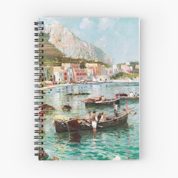 Item preview, Coastal Capri, Marina Grande seascape painting by Attilio Pratella  designed and sold by Jéanpaul  Ferro.