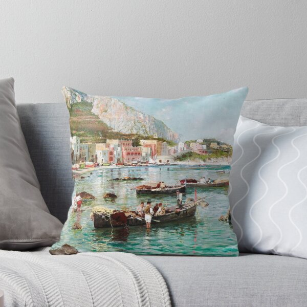 Item preview, Coastal Capri, Marina Grande seascape painting by Attilio Pratella  designed and sold by Jéanpaul  Ferro.