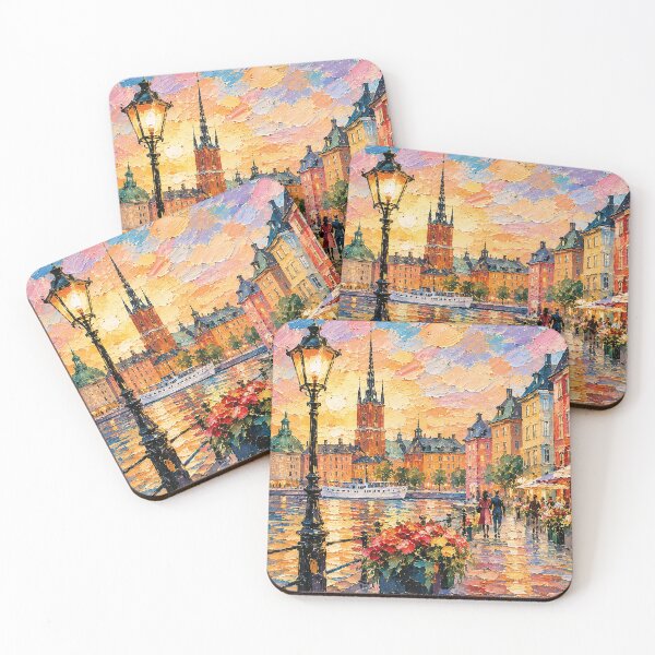 Item preview, A painting of Stockholm, Sweden – A Beautiful city in Europe. designed and sold by GalleryKauffeld.
