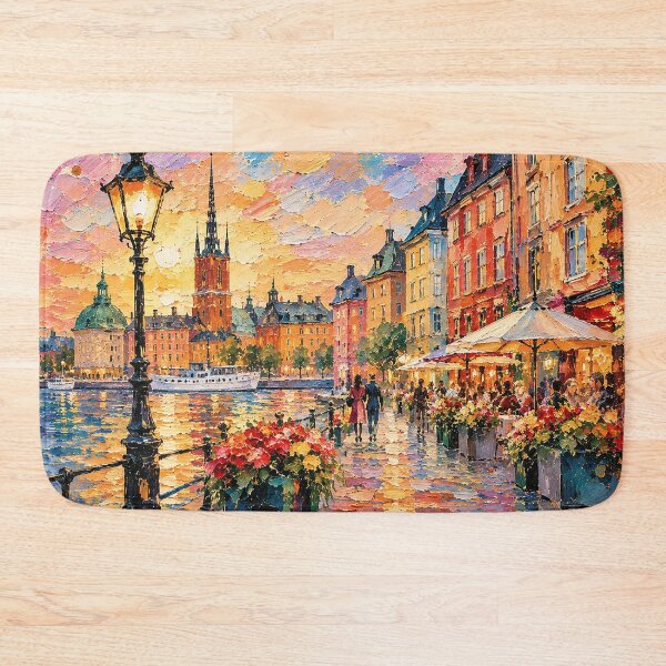 Item preview, A painting of Stockholm, Sweden – A Beautiful city in Europe. designed and sold by GalleryKauffeld.
